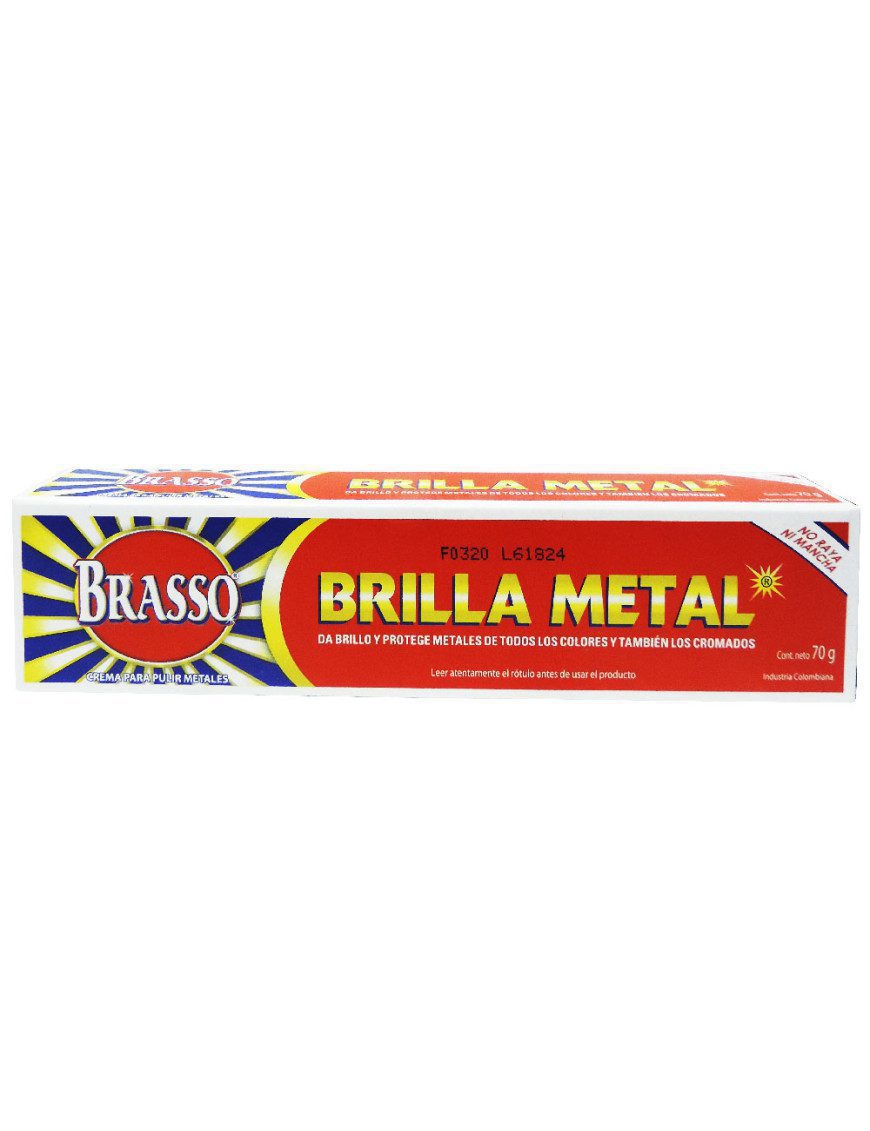 Abrillantador de Metales Brasso Crema 70 gr Abrillantador de Metales Brasso Crema 70 gr