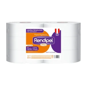 Papel Higiénico Jumbo Rendipel UH 245 Metros Paquete x 6 Rollos