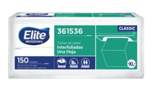 Papel Toalla Interfoliado Classic 1 Hoja XL x150 Und / 8Pqt x Plancha (361536)