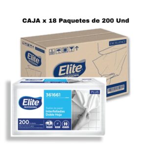 Papel Toalla Interfoliado Plus Doble Hoja x 200 Und/ 18 Pqt x Caja (361661)
