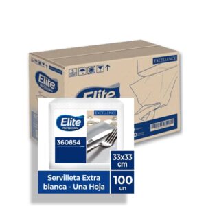 Servilletas Elite Excellence Doblada En 4 Caja x 24 Pqt (33x33 cm) 330854