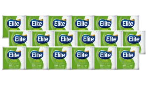 Servilletas Elite Blancas Cortadas Simples Plancha x 18 Pqt x 200 Hojas