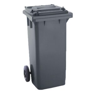 Contenedor De Basura Con Ruedas Gris 120 Lt