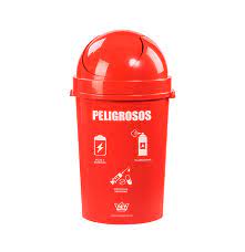 Tacho Rojo Con Tapa 60 Lt Rey